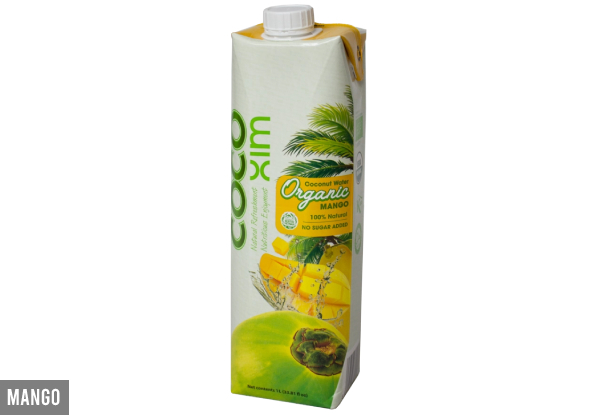 12 1L Bottles Organic Coconut Water - Three Options Available