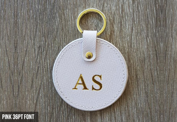 Monogrammed Leather Keyring - Option for Monogrammed Leather Pouch