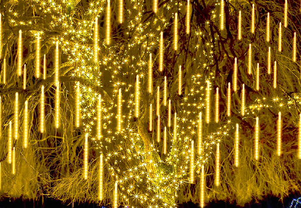 Outdoor Solar Meteor Shower Rain Light - Available in Three Colours