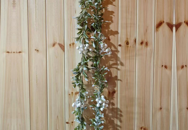 Artificial Christmas Mistletoe Rattan String Light - Available in Two Colours & Option for Two