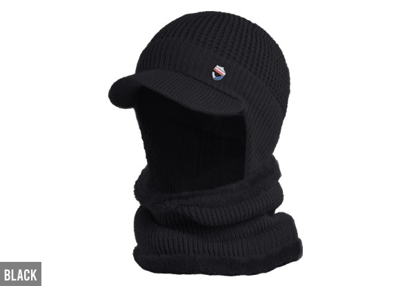 Mens Warm Fleece Hat Scarf Set - Five Colours Available