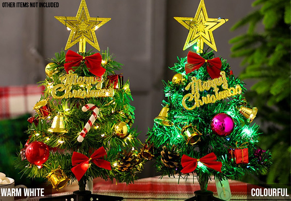 Artificial Mini Christmas Tree with Light - Two Styles Available