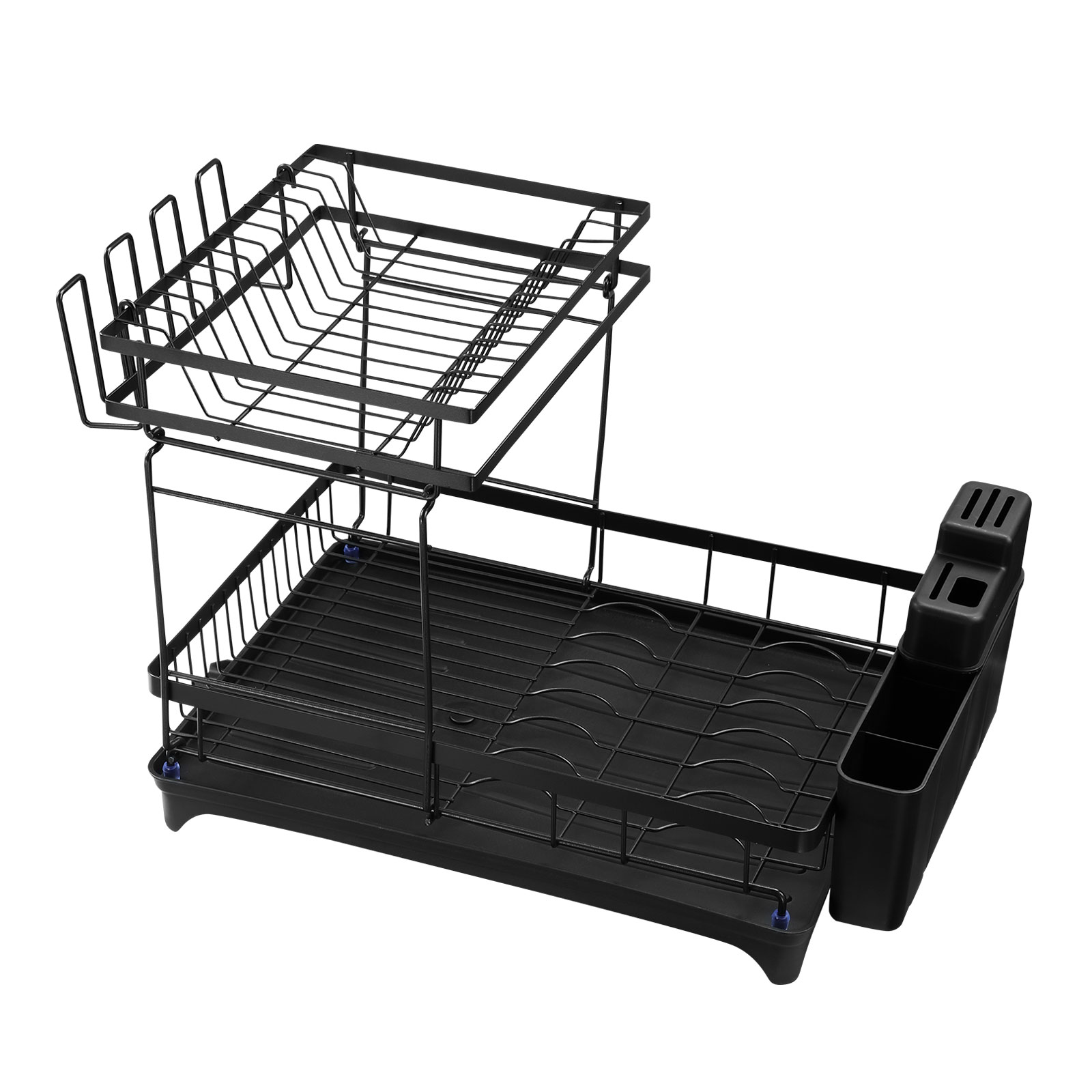 Two-Tier Dish Drying Rack with Drainage