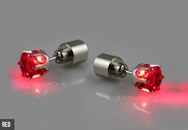 LED Sparkly Earrings - Five Colours Available with Free Delivery