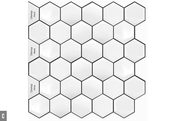 Five-Pack Self-Adhesive 3D Tiles - Five Options Available