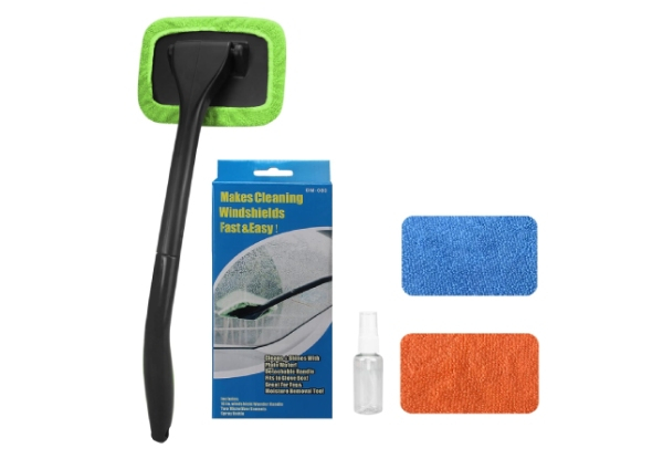 Car Window Cleaner Brush Kit - Available in Three Colours & Option for Two-Pack