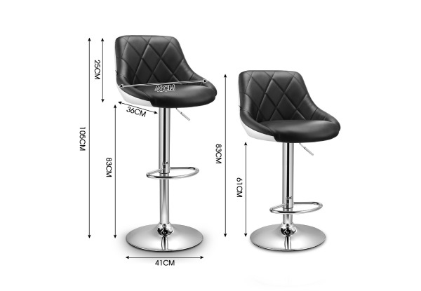 Two-Pack Adjustable Swivel Bar Stools