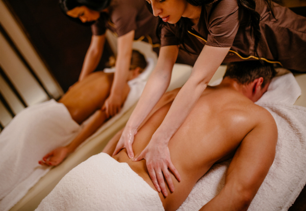 60-Minute Couples Thai Massage with 30-Minute Alpine Steam Sauna - Options for Deep Tissue or Relaxation Massage