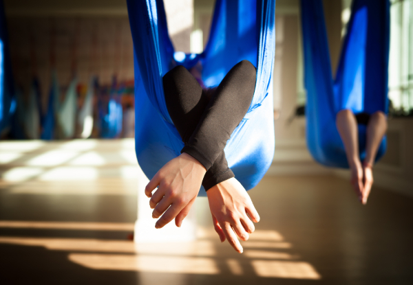 One Hour Aerial Yoga Class - Options for up to Three Classes