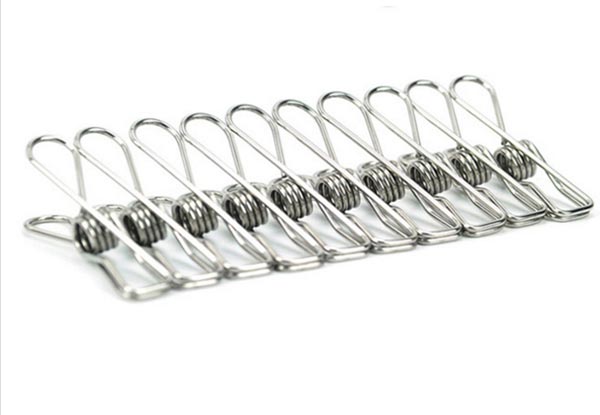 Stainless Steel Clothes Pegs - Options for 20-Pack or 40-Pack & Three Grades Available