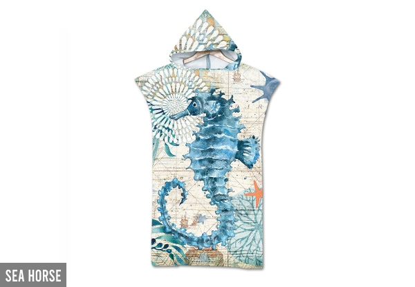 Quick Dry Hooded Wearable Beach Towel - Four Prints Available