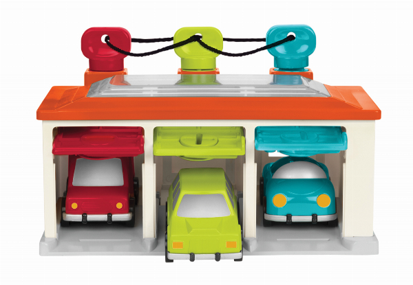Battat Three-Car Toy Garage