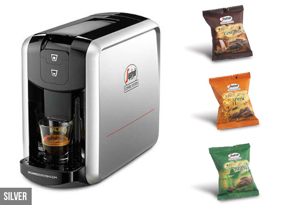 Segafredo My Espresso Coffee Machine - Two Colours Available incl. 150 Capsules & Free Delivery