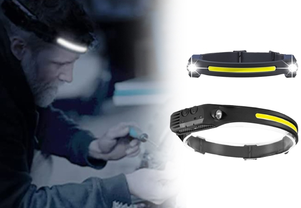 Rechargeable COB LED Headlamp - Option for Two-Pack
