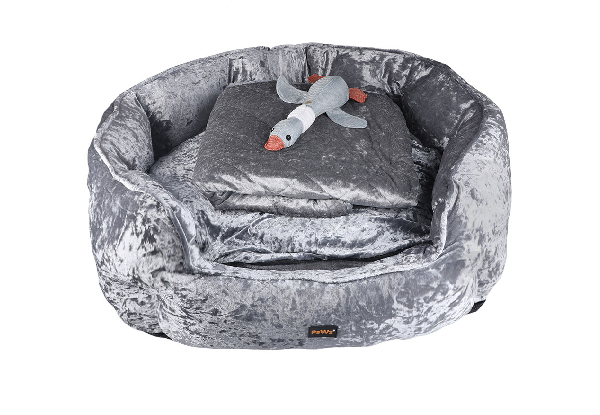 Pawz Pet Bed Incl. Blanket & Squeaky Toy Set - Two Options Available