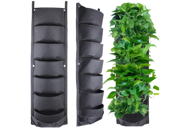 Vertical Hanging Garden Planter with Seven Pockets - Option for Two-Pack