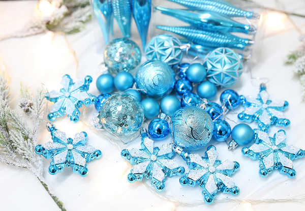 40-Piece Christmas Tree Ball Ornaments Set - Available in Three Colours & Option for Two-Set