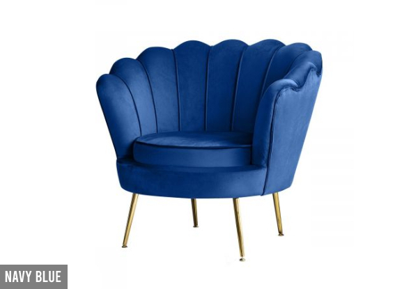 Velvet Flared Accent Chair - Four Colours Available