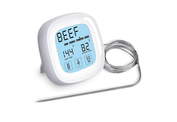 Digital Touch Screen Meat Thermometer incl. Stainless Steel Probe