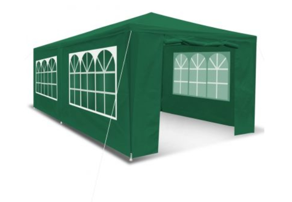 3x6m Walled Water Resistant Outdoor Gazebo - Two Colours Available