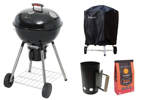 Charmate Corona Kettle BBQ Kit incl. Cover, Starter & Fuel