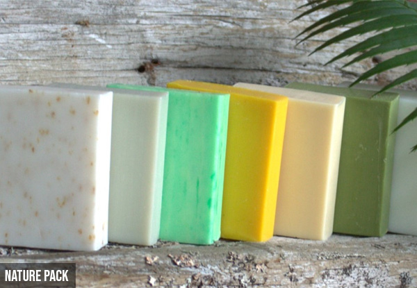 Seven-Pack of Pure Plant Oil Natural Soaps