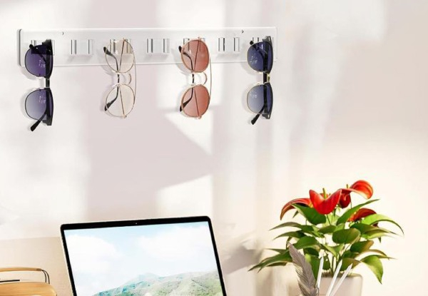 Acrylic Wall Mount Sunglasses Rack - Option for Two-Piece