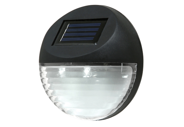 Round Solar-Powered Fence Light - Option for Four