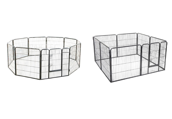Pet Enclosure with Eight Panels - Option for Ten Panels