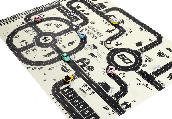 27-Piece Kids Car Road Theme Play Mat Set