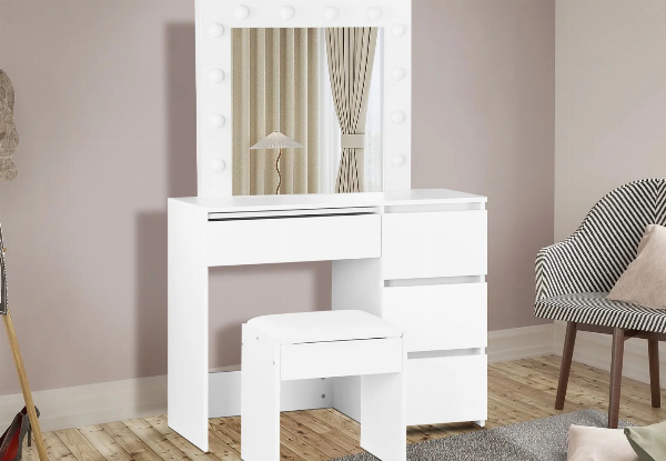 USB-Powered LED Dressing Table Set - Available in Two Options