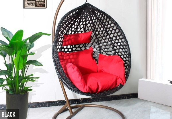 PE Rattan Hanging Egg Chair - Four Colours Available