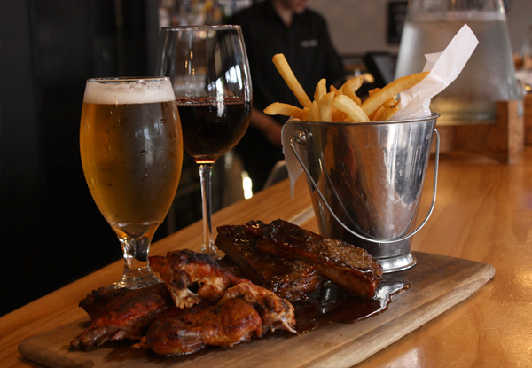 Diva Platter & Two Tap Beers or House Wines