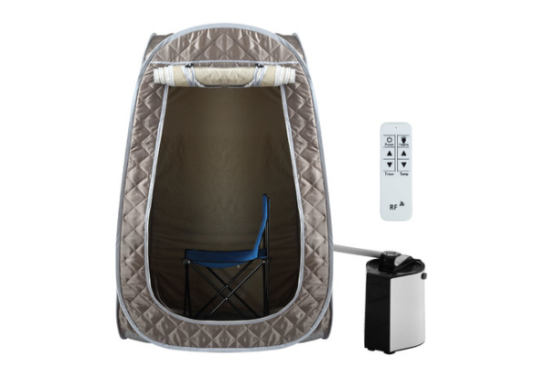 Portable Foldable Sauna Tent with Chair & Remote Control