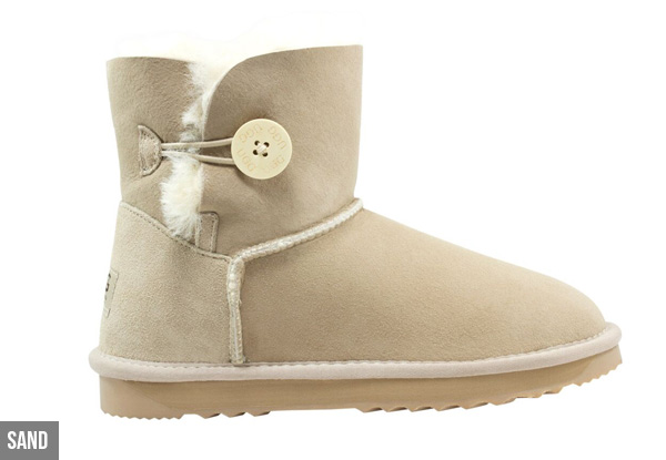 Comfort Me Unisex Australian Made Memory Foam Mini Button UGG Boots incl. Complimentary UGG Protector - Five Colours & Seven Sizes Available