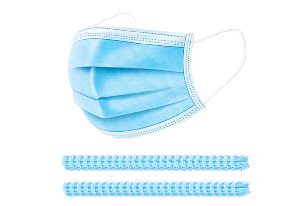 250-Pack Three-Ply Disposable Face Masks