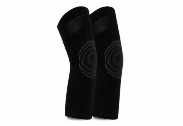 Two Pairs of Knitted Sports Knee Pads - Two Colours Available & Option for Four Pairs