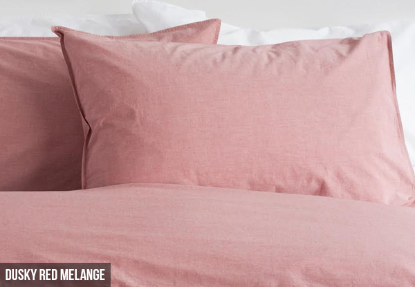 Canningvale Vintage Softwash Duvet Cover Set incl. Free Nationwide Delivery - Six Colours Available