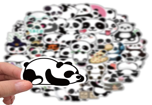 50-Pack Cartoon Animal Stickers - Two Styles Available