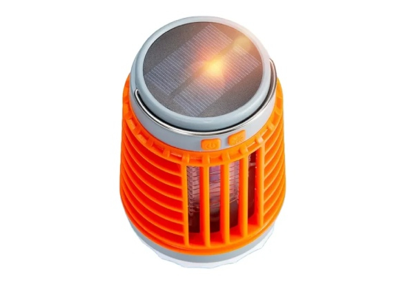 Three-in-One Solar-Powered Rechargeable Mosquito Zapper - Two Colours Available