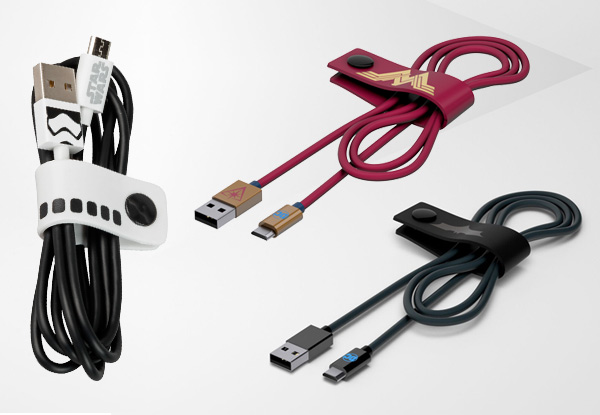 Tribe Batman, Wonder Woman or Stormtrooper Micro USB Cable