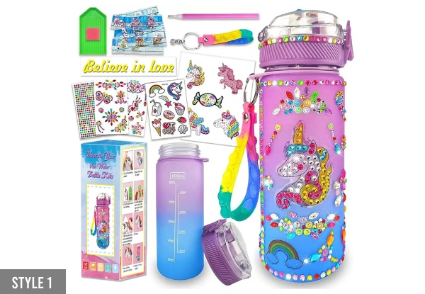 DIY Water Bottle with Stickers Kit - Three Styles Available