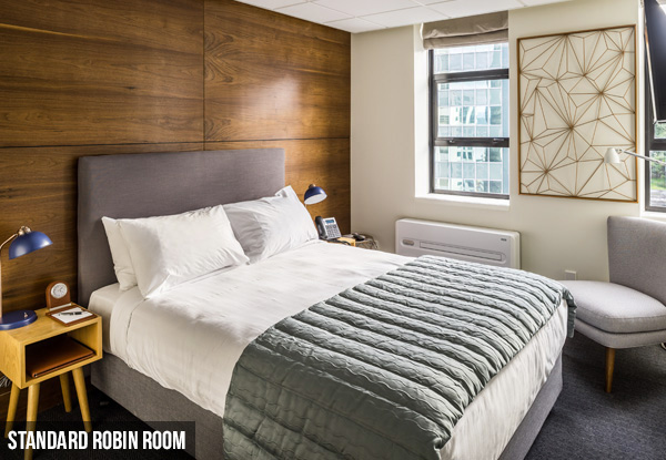 One-Night Stay for Two People in a Standard Robin Room or Superior Heron Room incl. $15 Drinks Voucher for Two at Sterling Woodfire Eatery & Bar, Late Checkout, Unlimited WiFi, & Access to Les Mills Gym - Options for up to Three Nights