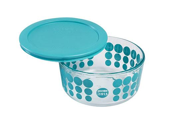 $39 for a Set of Four Limited Edition Pyrex Glass Containers with Lids, or $75 for Two Sets – Five Colours Available