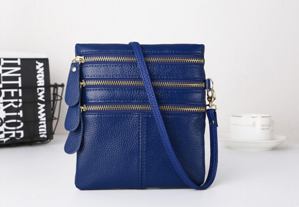 Leather Cross Shoulder Bag - Six Colours Available with Free Delivery