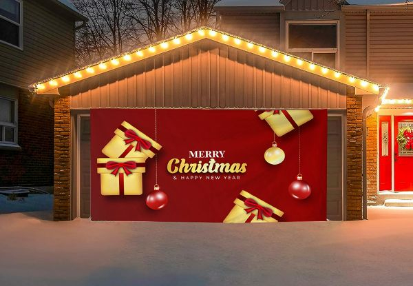 Christmas Garage Door Banner - Available in Four Colours & Three Sizes