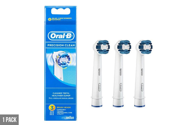 Genuine Oral B Precision Clean Replacement Heads Pack (3 Options Available) Elsewhere Pricing $27.95