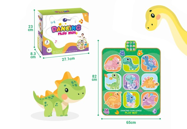 Kids Dinosaur Dance Mat Activity Centre with Adjustable Volume