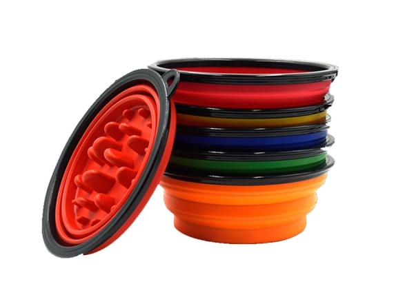 Collapsible Slow Feeding Pet Food Bowl