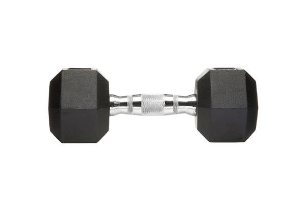 Two Rubber Encased Hex Dumbbell - Option for 5kg, 10kg, 15kg or 20kg